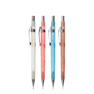 日本Pentel派通P205 for Clena克莱纳0.5半透明杆多彩糖果色自动铅笔低重心女性色系学生书写按动活动铅笔