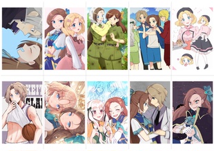 转生恶役只好拔除破灭旗标小卡贴纸马口铁吧唧徽章挂饰串卡镭射