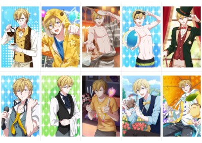idolish7六弥 小卡贴贴纸马口铁吧唧徽章挂饰串卡镭射哑光亮面