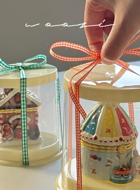 双层蛋糕香薰蜡烛姜饼屋圣诞树室内卧室礼盒创意摆件闺蜜生日礼物