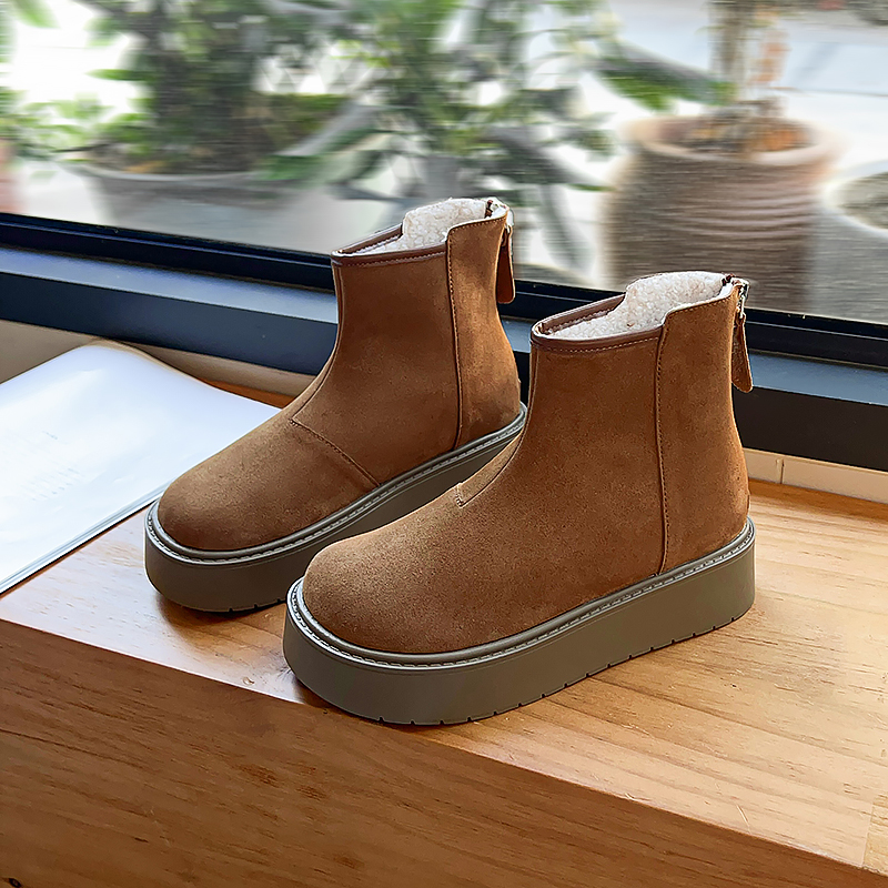 小个子增高显腿长~厚底短筒靴子