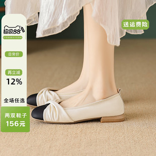 大码 低跟平底单鞋 奶奶鞋 41到43 女鞋 复古玛丽珍鞋 法式 女夏2025新款