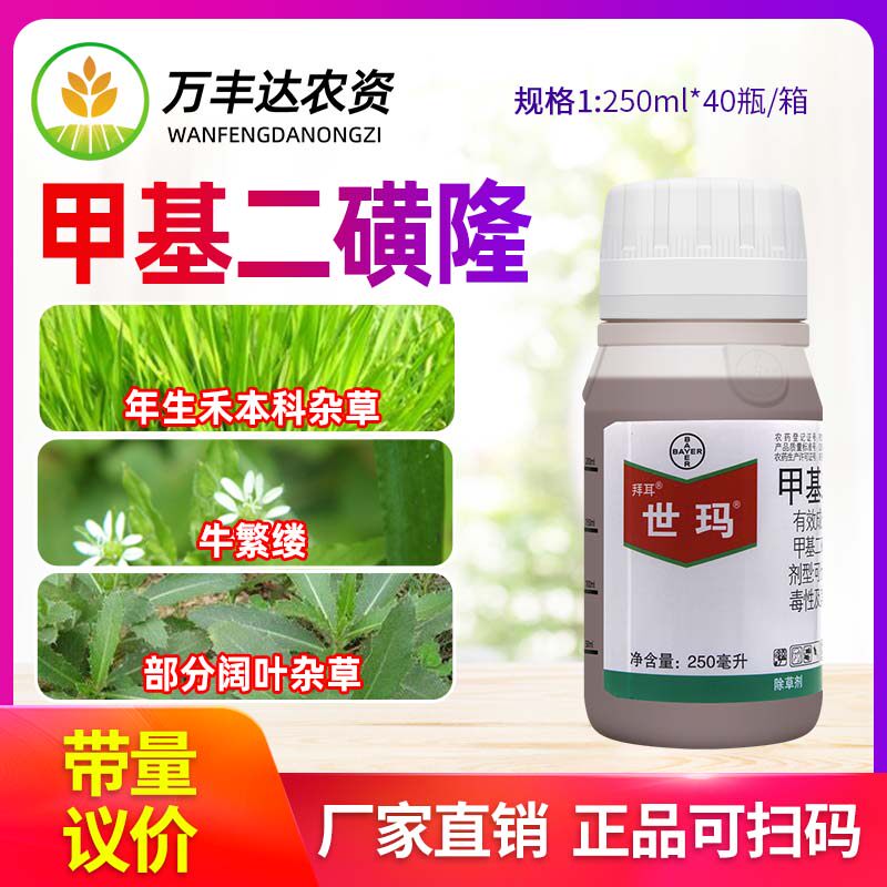 德国拜耳世玛30%甲基二磺隆小麦田早熟禾节节麦野燕麦农药除草剂