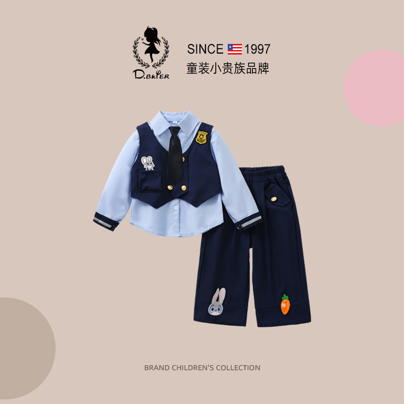D.Bkyer男童朱迪兔子警官衣服