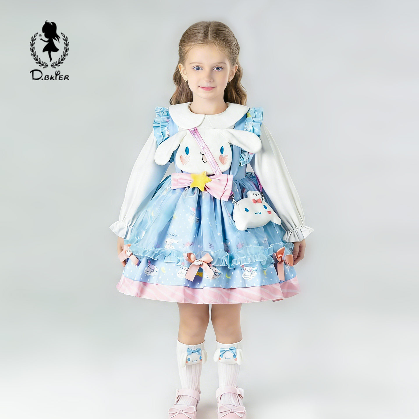 D.Bkyer女童春装2026新款洛丽塔公主裙玉桂狗衣服连衣裙儿童裙子