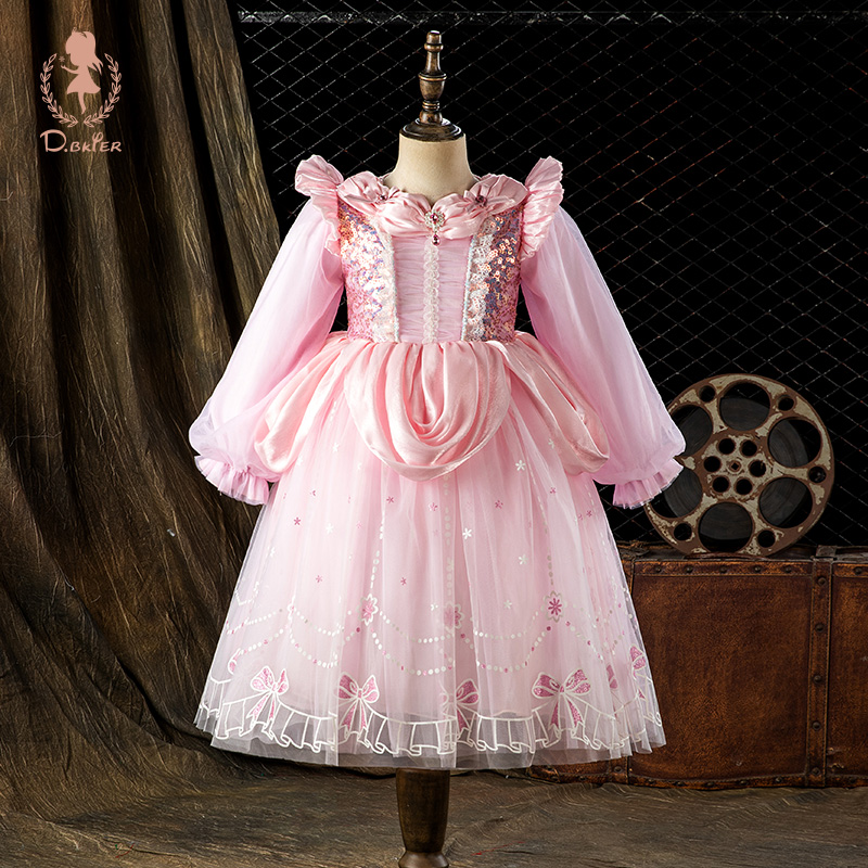 丹比奇尔女童冰雪奇缘公主裙正版