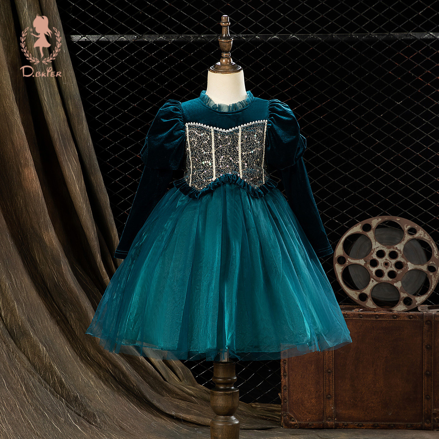 女童安娜公主裙日常可穿party小礼服cospaly富家千金感女孩裙子