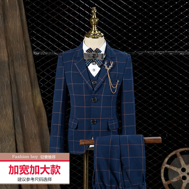 D.Bkyer男童礼服儿童西装大码胖童宽松主持人演出服加肥加大西服