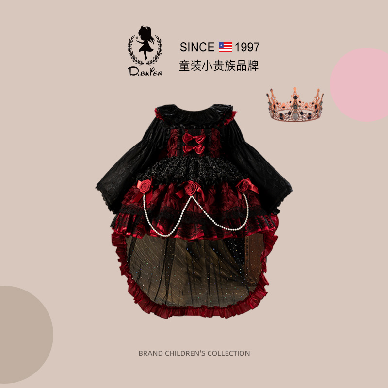 D.Bkyer儿童洛丽塔吸血鬼cos服装
