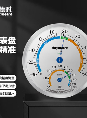 美德时TH702F高精度温湿度计工业仓库专用室外药店壁挂式温湿度表