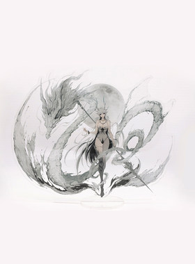 古月娜立牌同人作品银龙王手办