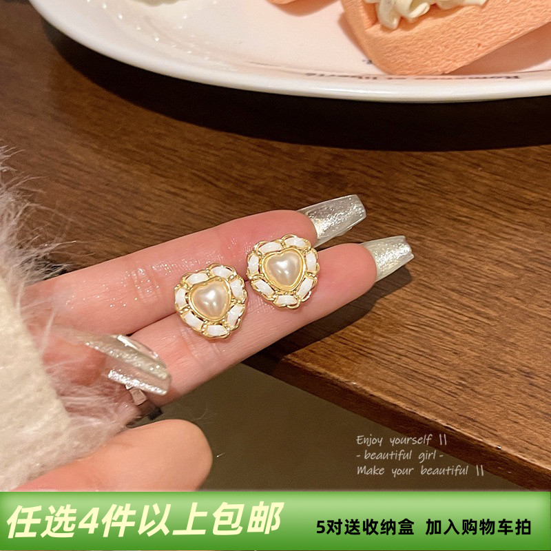 322 银针耳饰女简约小巧精致耳钉耳环女轻奢小众设计感耳钉
