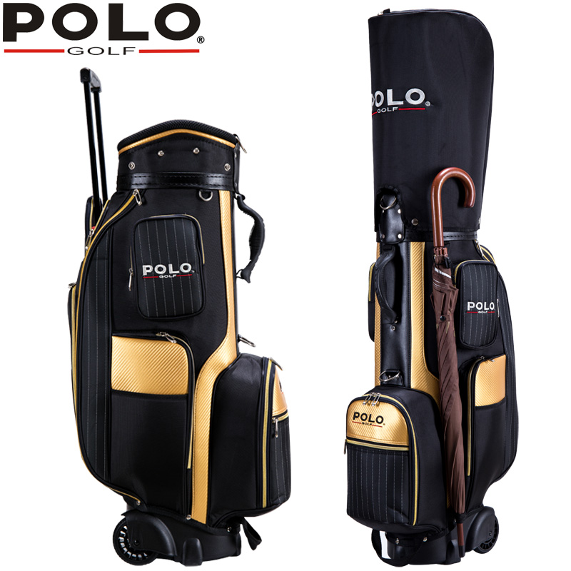 包郵POLO新品高爾夫球包 球桿袋  男用球袋 標準球包 拉桿帶輪子