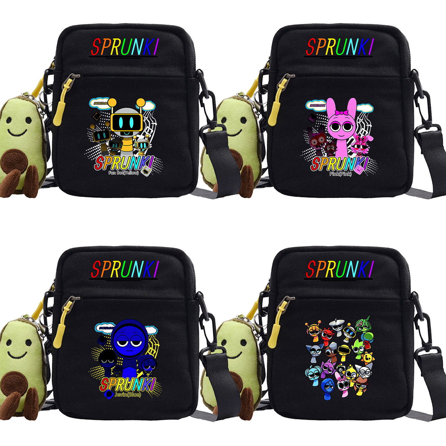 Sprunki节奏盒子周边小方包学生