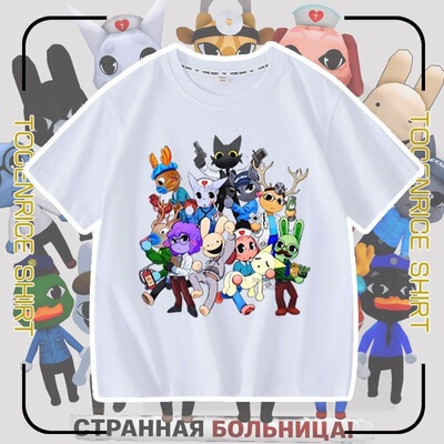 休闲短袖跨境robloxanimT恤