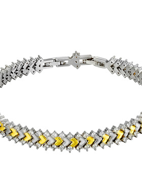 跨境锆石系列网球手链女欧美时尚轻奢气质几何星星手链高定手饰品