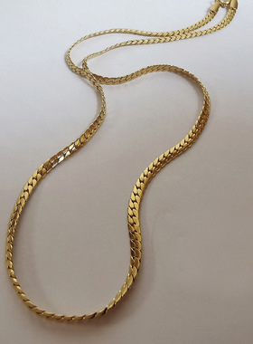 项链女潮钛钢古巴链嘻哈hiphop链条配饰酷情侣百搭马鞭链个性霸气