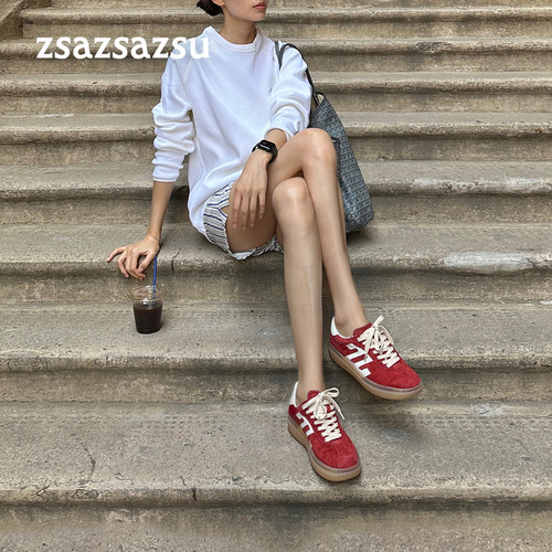 莎莎苏明星同款德训鞋