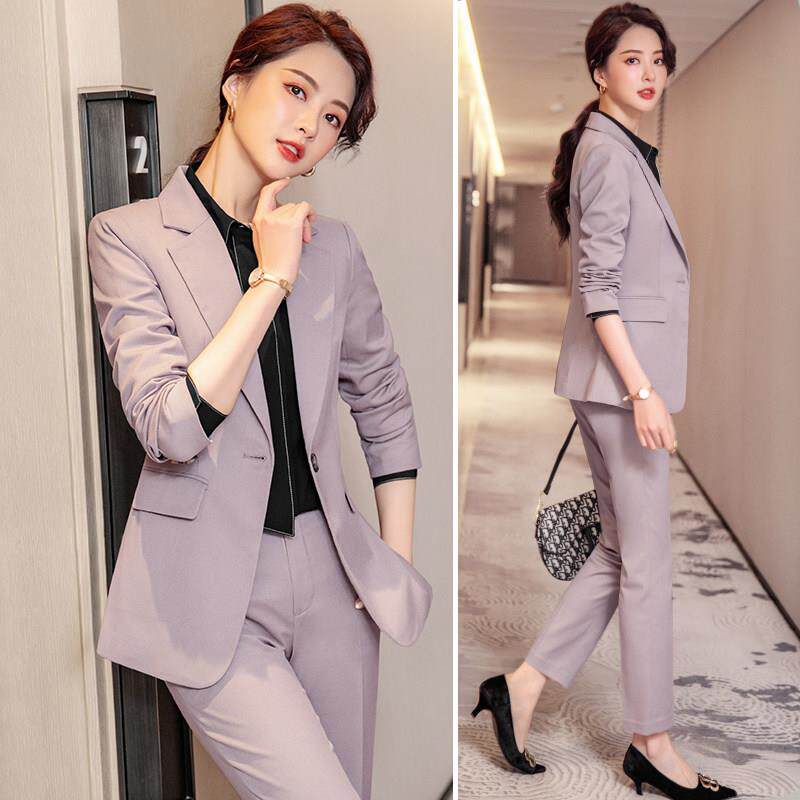 高端休闲西装套装女新款春秋冬职业装气质工装女士西服正装工作服
