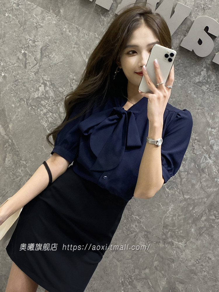 珠宝店工作服套装女轻熟风高级感慵懒宽松气质衬衫套裙夏季新款