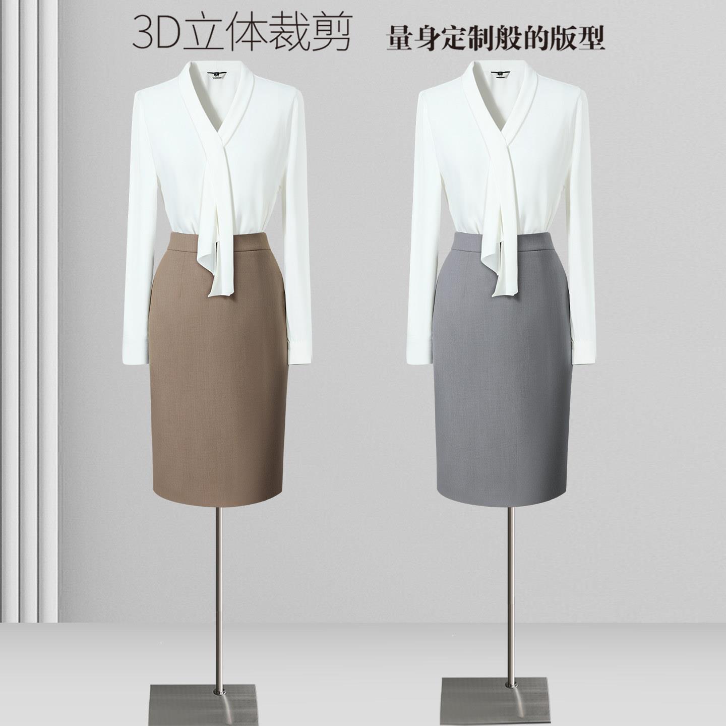 职业衬衫女高级感长袖时尚气质减龄洋派白色衬衣正装样品屋展示中
