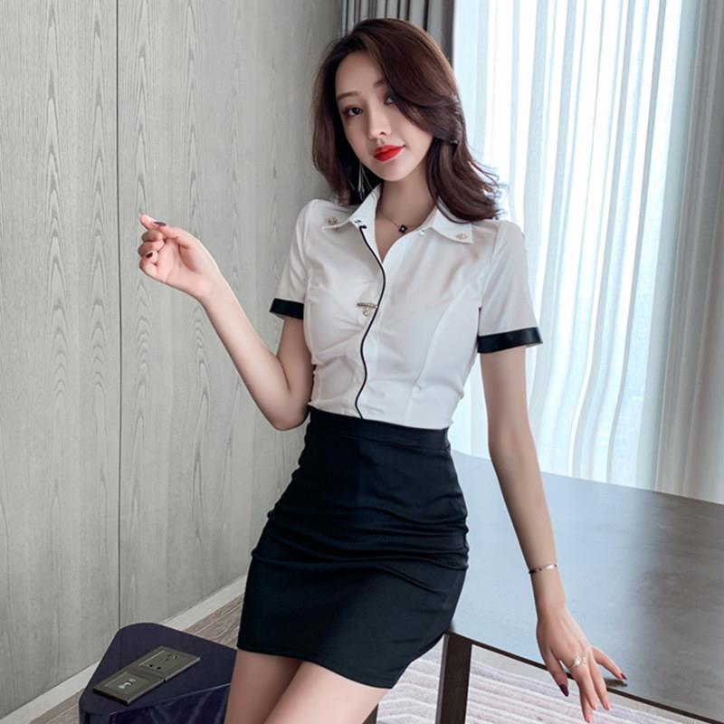 品牌聚酯纤维弹性工作服 美容师工作服女款适用酒店桑拿按