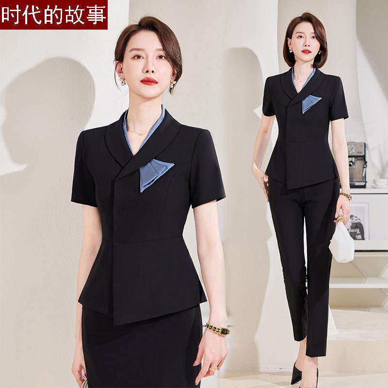 西装套装女夏季高级感美容院工作服经理高端职业装气质女神范职场