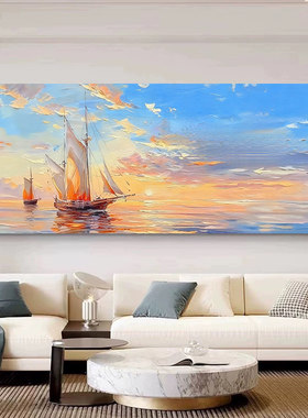 大芬村手绘一帆风顺海景油画