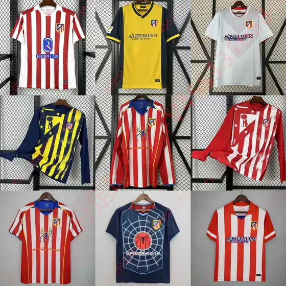 0405 Atletico Madrid Home and Away Jerseys No. 9 Torres Suarez No. 8 Griezmann Retro Long and Short Sleeve Jerseys