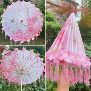 汉服国风拍照花伞道具伞儿童中国风油纸伞舞蹈仙气雨伞走秀表演伞