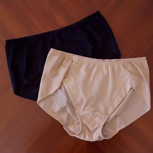 福利韩国原单中腰无痕百搭经典亲肤女士内裤三角裤全包臀速干黑色