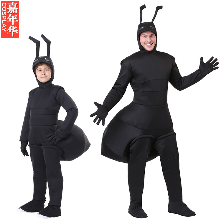 Childrens Day Halloween school stage performance adult children insect black ant role play costume