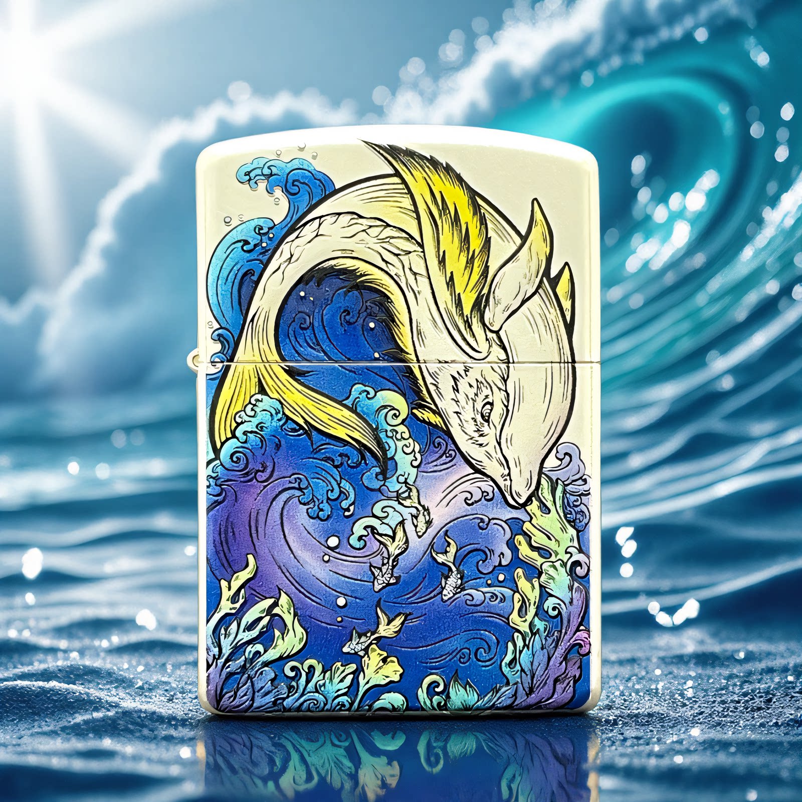 ZIPPO打火机之宝正品山海鲲鹏煤油防风火石高端七夕礼物送男生