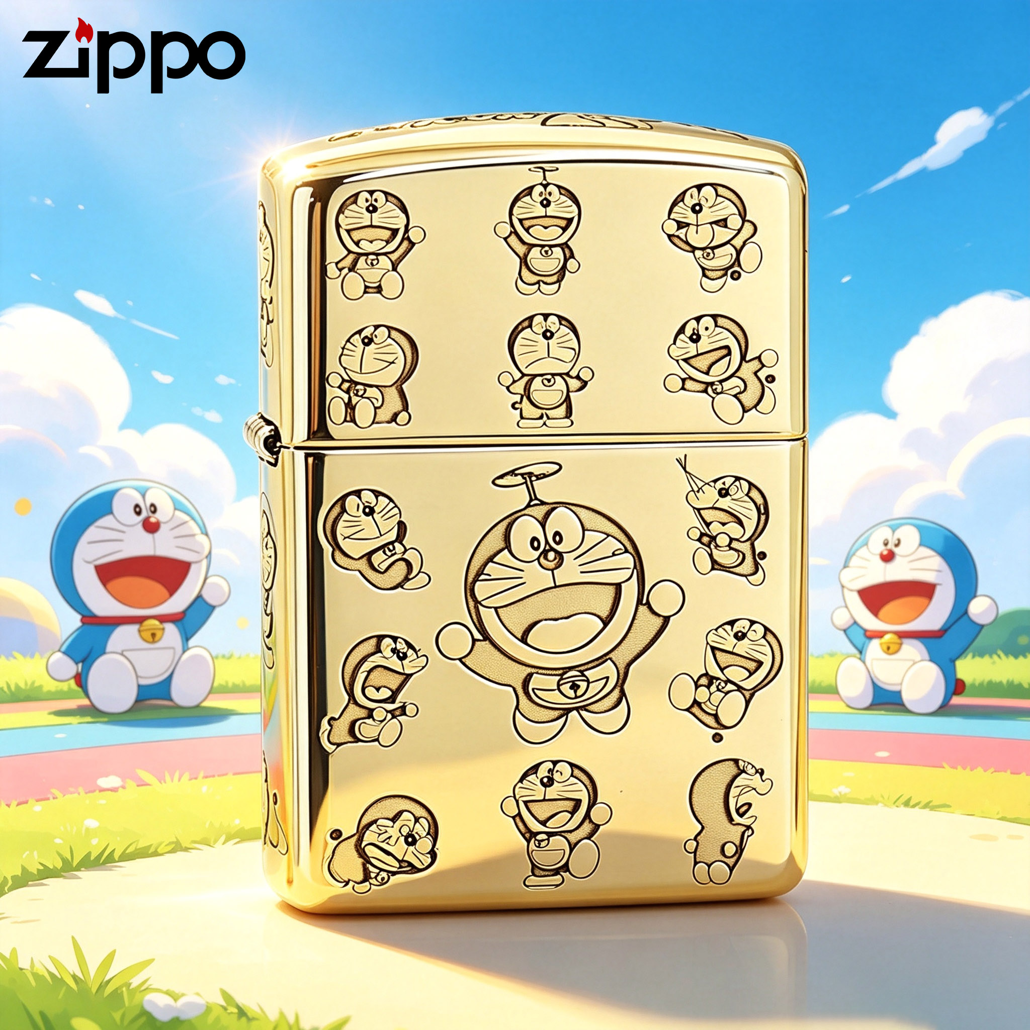 zippo防风打火机正品多啦A梦联动漫名款正版送男友生日礼物七夕女