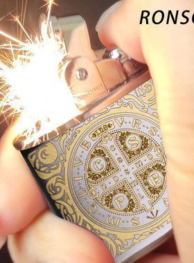 ronson朗森康斯坦丁煤油打火机防风复古砂轮耐用点烟器送老公礼物