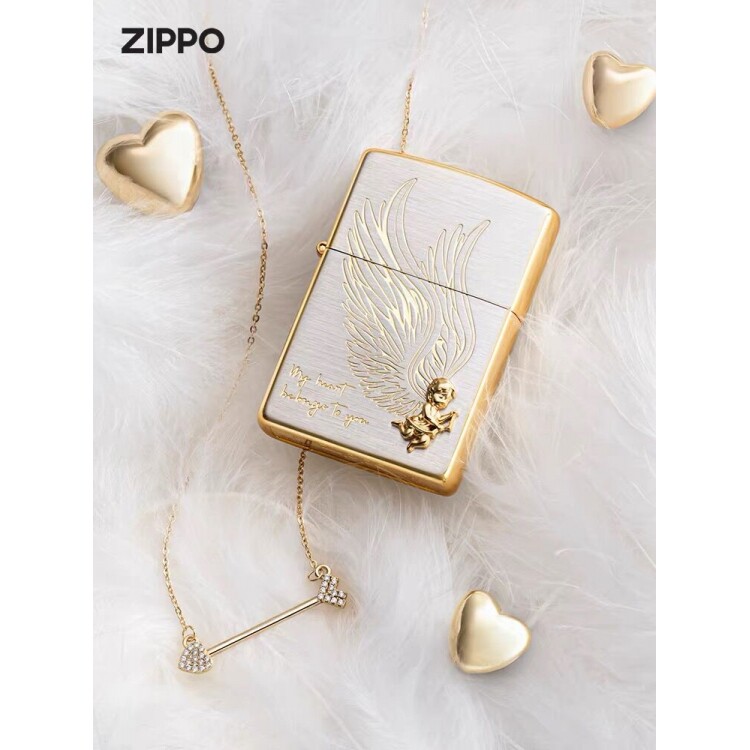 之宝zippo打火机正品丘比特之箭礼盒煤油个性防风创意送情侣礼物