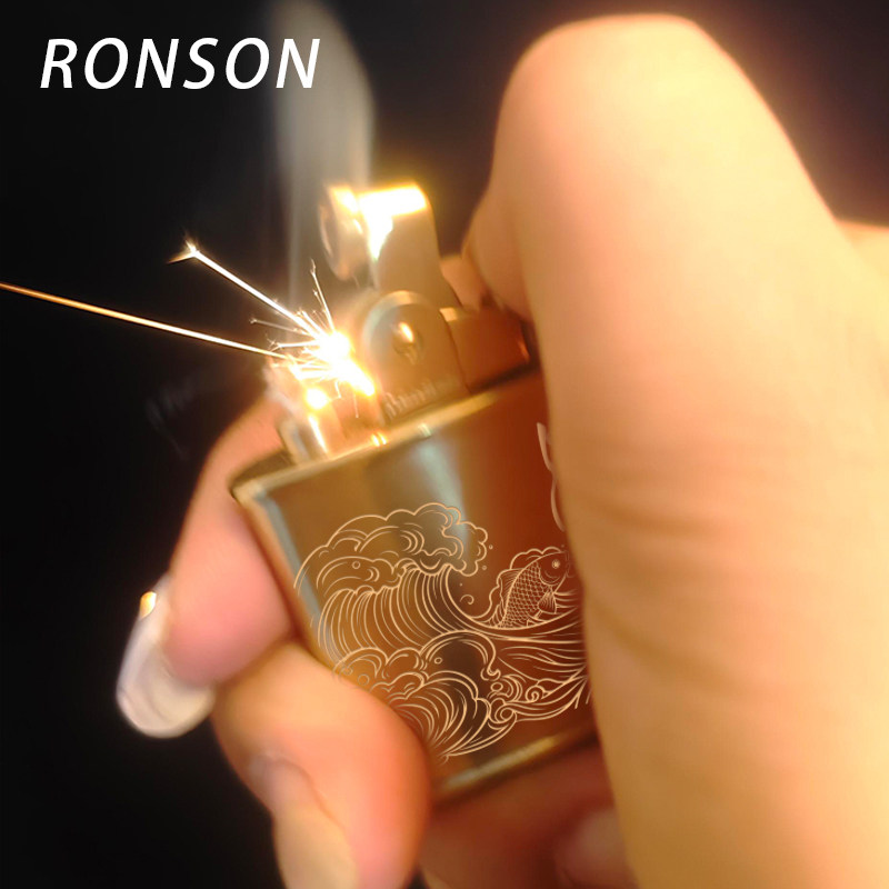 日本朗森Ronson打火机送男友高档高颜值生日礼物男生防风男士煤油
