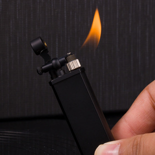 日本正版 pearl坪田抬臂烟斗打火机黄铜复古气体火石斜火 tsubota