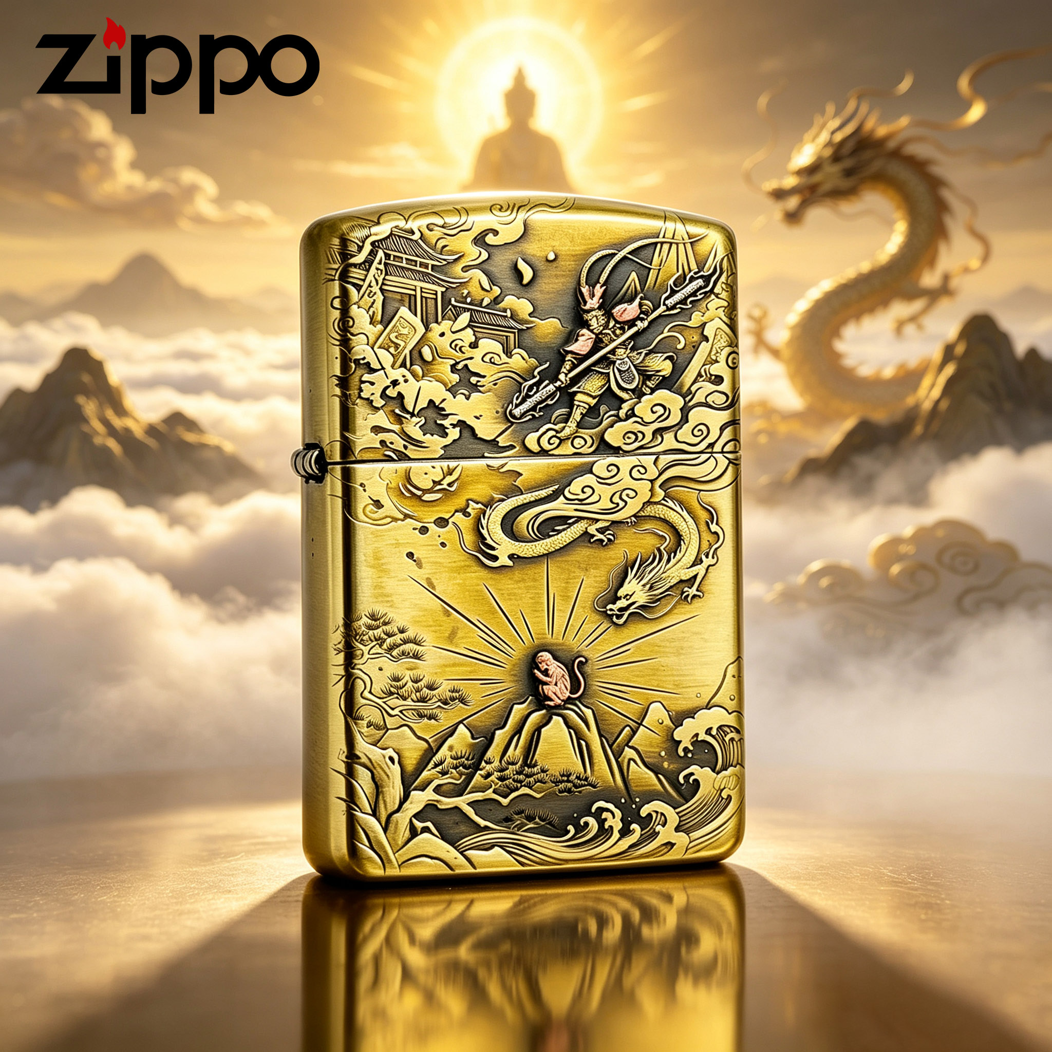 zippo防风打火机煤油正品2026新款齐天大圣正版送男朋友生日礼物