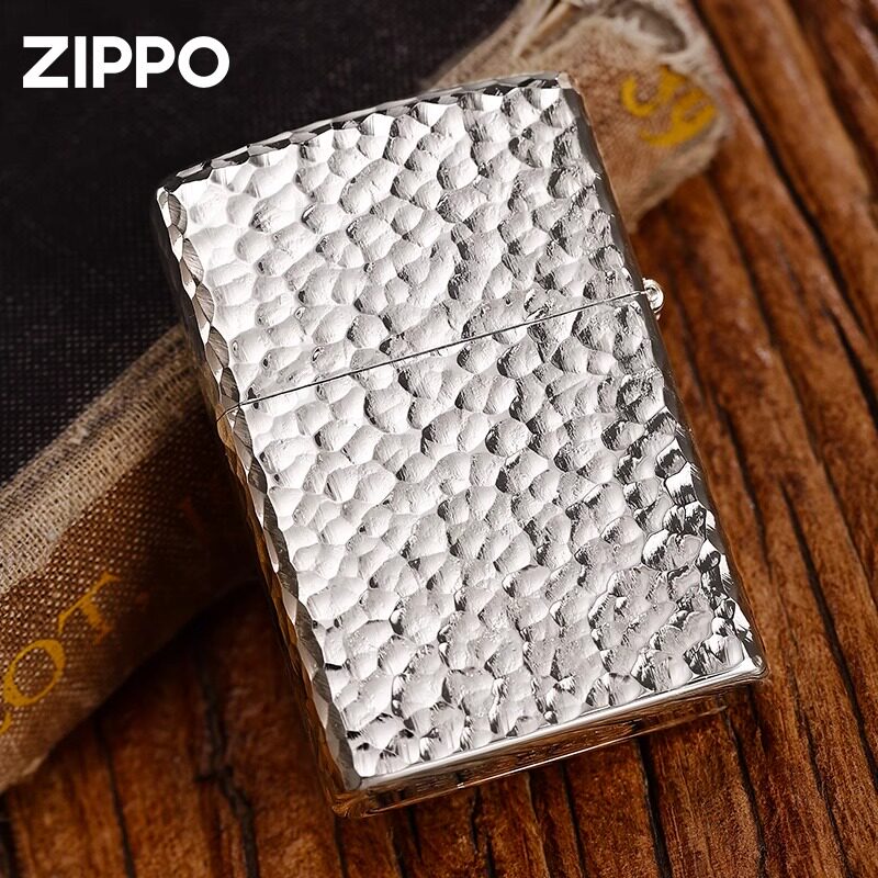 芝宝打火机zippo正品银色陨石坑防风煤油原装男士送礼物收藏
