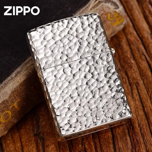 芝宝打火机zippo正品银色陨石坑防风煤油原装男士送礼物收藏