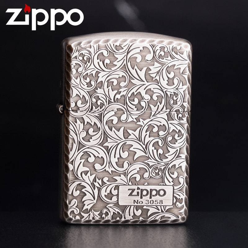 Zippo打火机唐草咬边盔甲