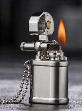 日本tsubota pearl坪田明珠打火机迷你小巧便携钥匙扣铜外壳点火