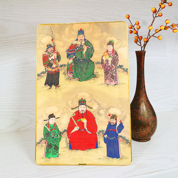 上关下财关公财神桌面摆台框画