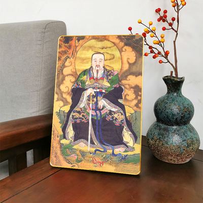 真武大帝古画坐像版桌面摆台