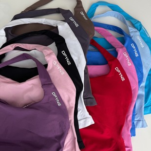 DFYNE跨境热卖方领瑜伽背心弹力透气运动瑜伽健身女