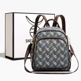 香港品牌旅游双肩包女2026新款 小众设计通勤百搭大容量可单肩背包