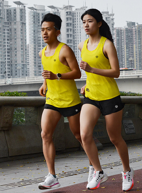 Sanken专业马拉松跑步运动速干背心轻量化无缝贴合透气男女健身服