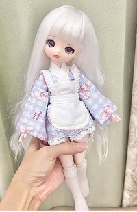 BJD4分娃衣和服围兜六分和服裙子6分娃娃衣服四分娃衣套装短裙