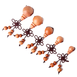 10~20mm桃木圆形佛头三通佛塔套装文玩菩提佛珠手串DIY配饰配件